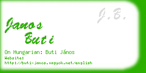 janos buti business card