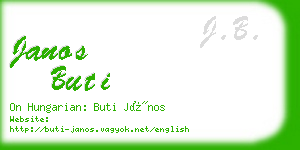 janos buti business card